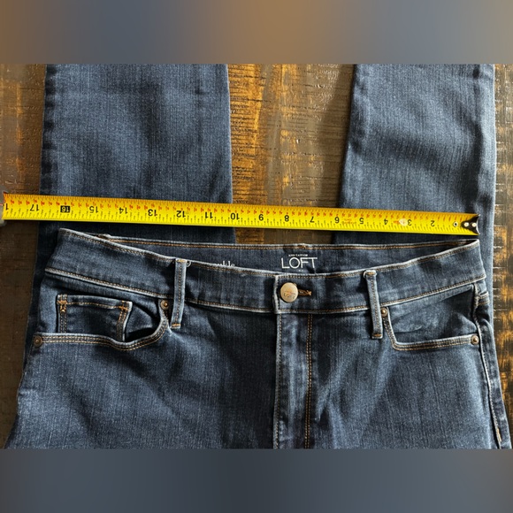 👖Ann Taylor Loft size 12 high rise skinny ankle blue jeans - Picture 6 of 6